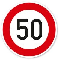Verkehrsschild Tempo 50