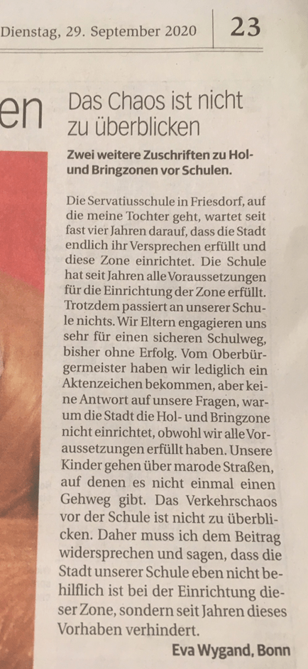Hol- und Bringzonen